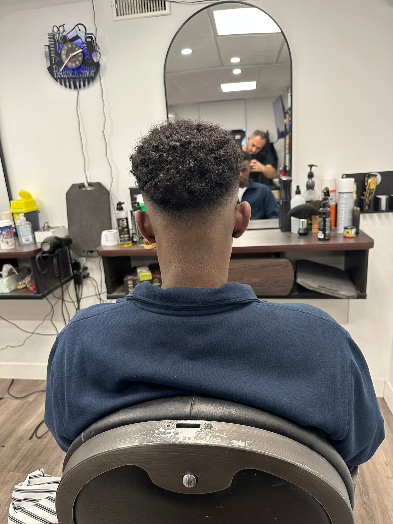 Interior of John A Barbershop in London Ontario